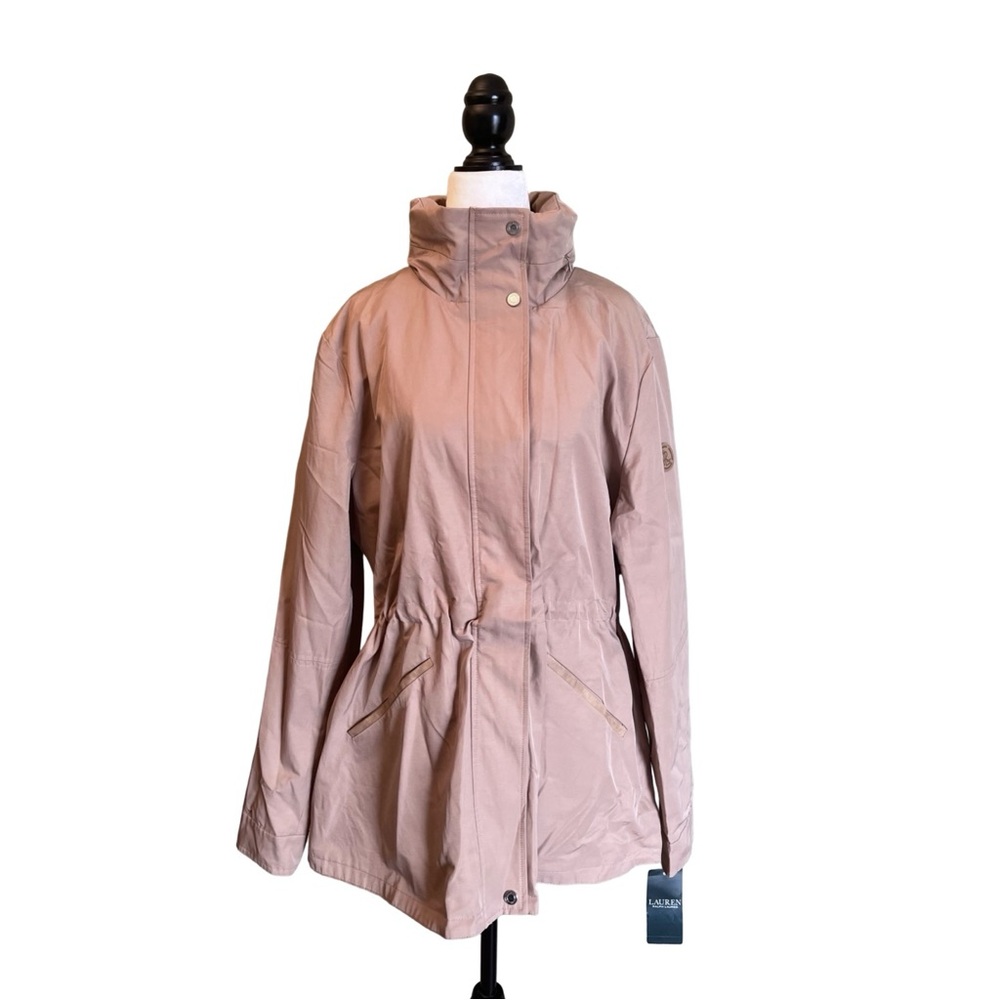 NWT Lauren Ralph Lauren LRL Stowaway Hood Drawstring Waist Anorak Women’s XL